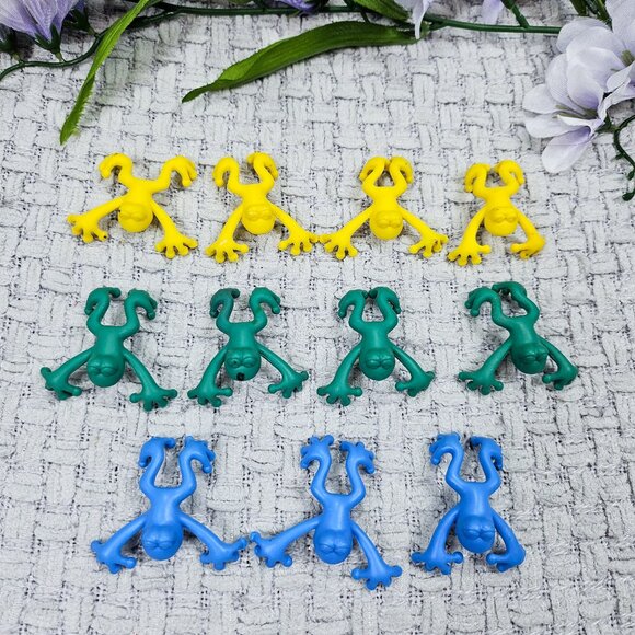 Flippin Frogs Board Game Yellow Blue Green Replacement Frogs 2007 Mattel - Picture 1 of 2
